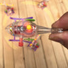 Small Plane Chain Wind-up Transparent Plastic Slide Helicopter Toy with Rotating Propeller