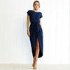 Irregular Spliting Bandage Knitting Dress