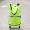 Green Protable Shopping Trolley Tote Bag Foldable Cart Rolling Grocery Wheels