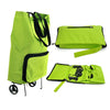 Green Protable Shopping Trolley Tote Bag Foldable Cart Rolling Grocery Wheels