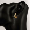 Single Row Diamond Round Gold Zircon Earrings Plated with Gold