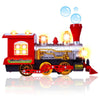 Steam Train Blowing Bubble Machine Music Light Battery Operated Liquid Kids Toy