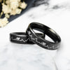 Lovers Heatbeat Couple Titanium Steel Ring Weding Ring