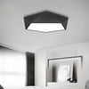 Ever-Flower Max 24W Modern Led Flush Mount Ceiling Light for Living Room Bedroom Painted Finish Black