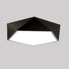 Ever-Flower Max 24W Modern Led Flush Mount Ceiling Light for Living Room Bedroom Painted Finish Black