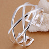 Large Cross Bracelet with Western Wind Opening and Silver Plating