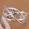 Large Cross Bracelet with Western Wind Opening and Silver Plating