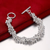 Round Silver Chain Grape Bracelet
