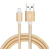 1m Case for iPhone Super Durable Nylon Braided Wire Metal Plug Charger