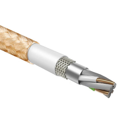 1m Case for iPhone Super Durable Nylon Braided Wire Metal Plug Charger