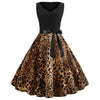 Women's  Summer Print Stitching Sleeveless Dress