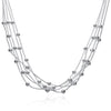 Ball Pendant Necklace with 5 Line Light Bead