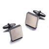 Alloy Electroplating and Baking Process Square Smooth Cufflinks for Men