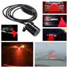 Car Red Laser Fog Rear Anti-Collision Safety Taillight Warning Signal Light Lamp