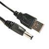 USB 2.0 Male A To DC 5.5mm x 2.1mm Plug Power Supply Cord Socket Cable