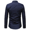 Men's Casual Fashion Solid Color Long Sleeve Shirt