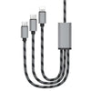 Rapid Series 2.4A 3 in 1 Type-C + 8 Pin + Micro USB Cable