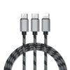 Rapid Series 2.4A 3 in 1 Type-C + 8 Pin + Micro USB Cable