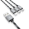 Rapid Series 2.4A 3 in 1 Type-C + 8 Pin + Micro USB Cable