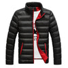 Men's  Autumn and Winter Stand Collar Slim Warm Cotton Jacket