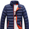 Men's  Autumn and Winter Stand Collar Slim Warm Cotton Jacket