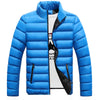 Men's  Autumn and Winter Stand Collar Slim Warm Cotton Jacket