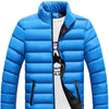 Men's  Autumn and Winter Stand Collar Slim Warm Cotton Jacket