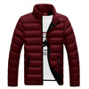 Men's  Autumn and Winter Stand Collar Slim Warm Cotton Jacket