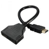 1080P HDMI Port Male to 2 Female 1 in 2 Out Splitter Cable Adapter