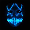 Scary LED Mask Halloween Cosplay Costume for Festival Parties Blue