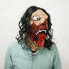 Yeduo Sparta Realistic Horror Mask Silicone Full Head Scary Wig Masks Halloween Movie Theme Party Cosplay Masquerade Costume