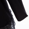 Slash Collar Long Sleeve Lace Spliced Color Block Mini Dress for Women