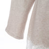 Slash Collar Long Sleeve Lace Spliced Color Block Mini Dress for Women