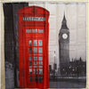 Creative London Big Ben Pattern Shower Curtain Polyester Waterproof Bathroom Decor