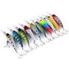 20 PCS Lure Hard Plastic Bait Minnow Pencil Fishing Tackle with 2 Hooks