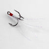 20 PCS Stainless Steel Lures Fishing Treble Hooks with Feather