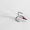 20 PCS Stainless Steel Lures Fishing Treble Hooks with Feather