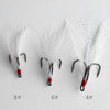 20 PCS Stainless Steel Lures Fishing Treble Hooks with Feather