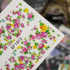 1 Sheet Flower Nail Decals Art Water Transfer Stickers Nail DIY Decoration