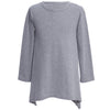 Chic Solid Color Round Neck Long Sleeve Asymmetric Girls Dress