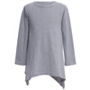 Chic Solid Color Round Neck Long Sleeve Asymmetric Girls Dress
