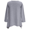 Chic Solid Color Round Neck Long Sleeve Asymmetric Girls Dress
