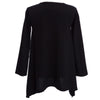 Chic Solid Color Round Neck Long Sleeve Asymmetric Girls Dress