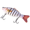 3D Eyes Lifelike Fishing Lure Swimbait with Treble Hooks 7 Jointed Sections