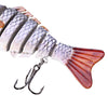 3D Eyes Lifelike Fishing Lure Swimbait with Treble Hooks 7 Jointed Sections