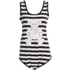 Sexy Scoop Collar Sleeveless Bear Print Skinny Women Romper