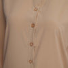 Turn Down Collar Long Sleeve Solid Color Women Shirt Dress