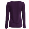 Sexy V-Neck Long Sleeve Chain Design Women T-Shirt