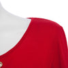 Sexy V-Neck Long Sleeve Chain Design Women T-Shirt