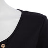 Sexy V-Neck Long Sleeve Chain Design Women T-Shirt